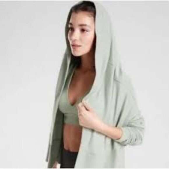 Athleta Nirvana Wear Two Ways Wrap Cardigan size Medium Oversized Comfy Casual - Picture 2 of 6